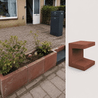 U elementen beton 50cm roestbruin U elementen beton 50cm roestbruin