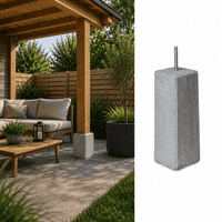 Betonpoer 12x12 en 50 cm hoog antraciet M16 Betonpoer 12x12 en 50 cm hoog antraciet M16