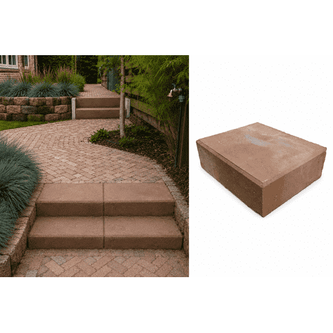 Betonnen traptreden 16x40x50 cm roestbruin