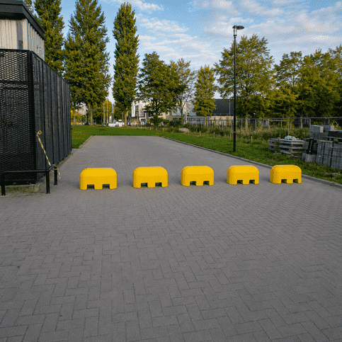 Jumboblokken geel met lepelgaten