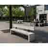 Betonnen tuinbank met rugleuning