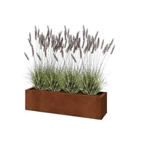 Cortenstaal plantenbak Texas 120x30 cm