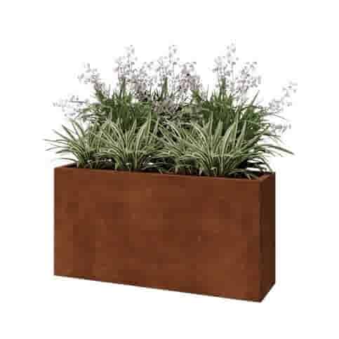 Cortenstaal plantenbak Texas 120x30 cm