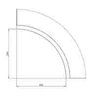 Cortenstaal keerwand binnenbocht 30 cm hoog