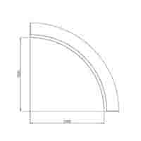 Cortenstaal keerwand binnenbocht 30 cm hoog