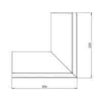 Cortenstaal keerwand buitenhoek 30 cm hoog