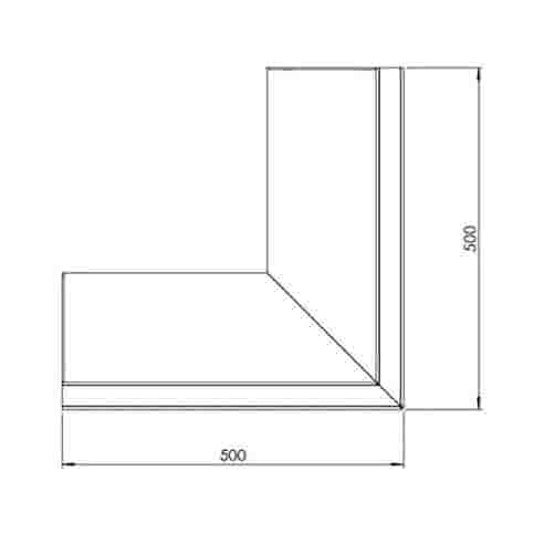 Cortenstaal keerwand buitenhoek 30 cm hoog