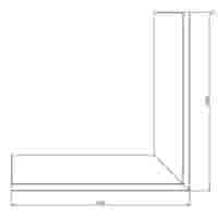 Cortenstaal keerwand buitenhoek 30 cm hoog