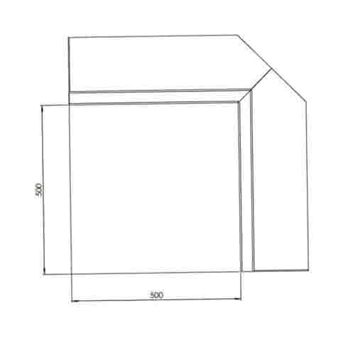 Cortenstaal keerwand binnenhoek 30 cm hoog
