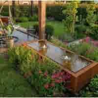Cortenstaal watertafel 200x80x40 cm