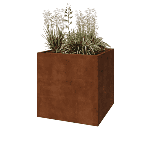 Cortenstaal plantenbak Miami 100x100 cm