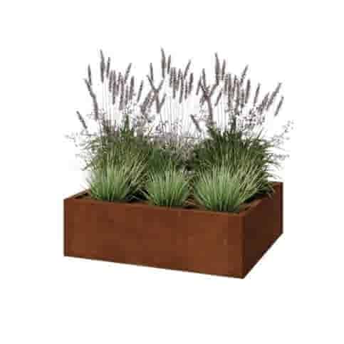 Cortenstaal plantenbak Texas 100x80 cm