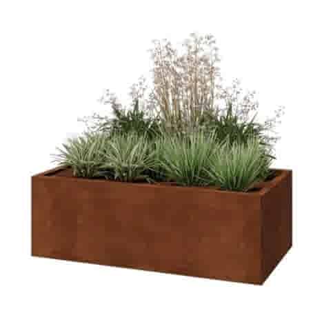 Cortenstaal plantenbak Texas 120x60 cm