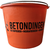 Bouw emmer oranje Betondingen