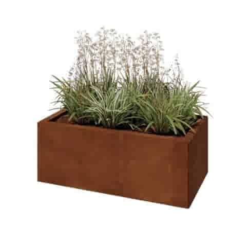 Cortenstaal plantenbak Texas 80x40 cm