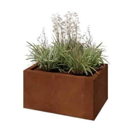 Cortenstaal plantenbak Texas 60x40 cm