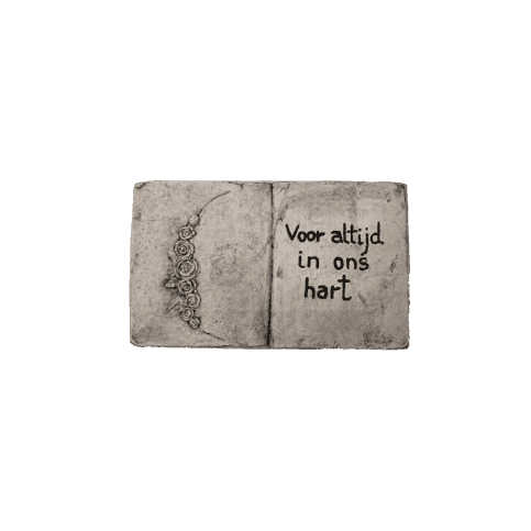 Betonnen decoratieboek met tekst H4 cm
