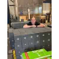 Betonpoer 15x15 en 60 cm hoog antraciet Betonpoer 15x15 en 60 cm hoog antraciet