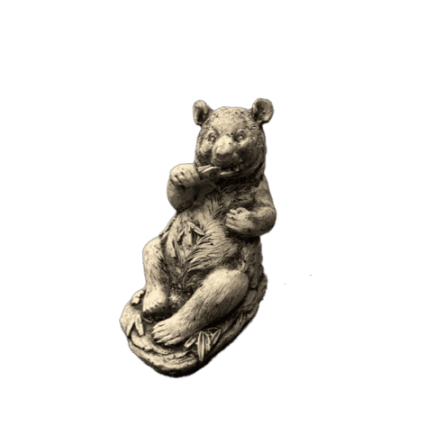 Pandabeer bamboe decoratiebeeld H13 cm