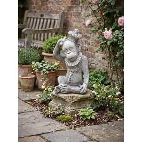 Royal Monkey - Betonnen Tuinbeeld H35 cm
