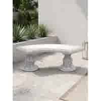 Sierlijke ronde betonnen tuinbank 135 cm