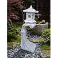 Decoratieve Japanse lantaarn van beton 136 cm hoog