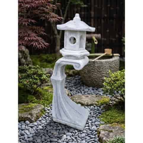 Decoratieve Japanse lantaarn van beton 136 cm hoog