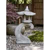 Japanse tuinlamp op gebogen paal 114 cm
