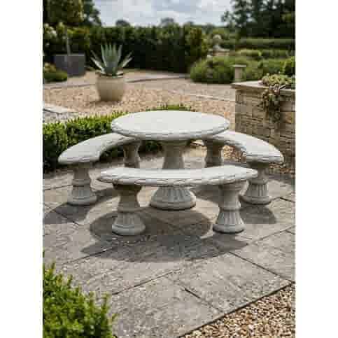 Betonnen Deluxe bankje met tafel set 82 cm