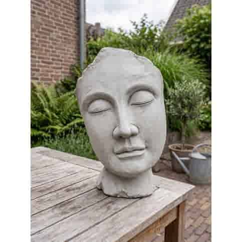 Betonnen gezicht beeld 59 cm