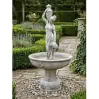 Luxe betonnen fontein Vrouw met waterkruiken 175 cm