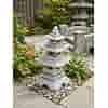 Japanse tuinlamp met drie verdiepingen ruw 46 cm