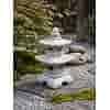 Japanse tuinlamp met drie verdiepingen glad 40 cm
