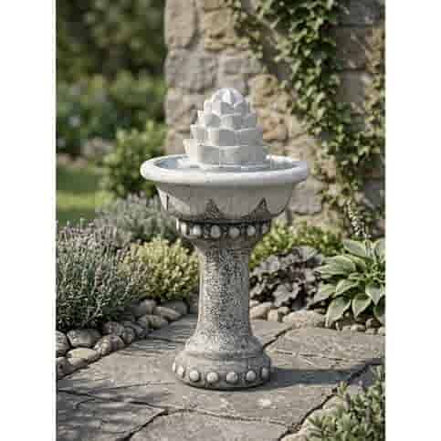 Betonnen fontein met een diameter van 44 cm