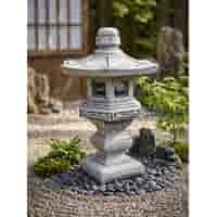 Japanse tuinlamp op sokkel 46 cm