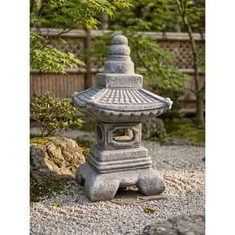 Traditionele Japanse Tuinornament van beton 45 cm
