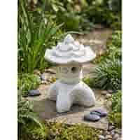 Betonnen Lotus bloem tuinlamp 40 cm