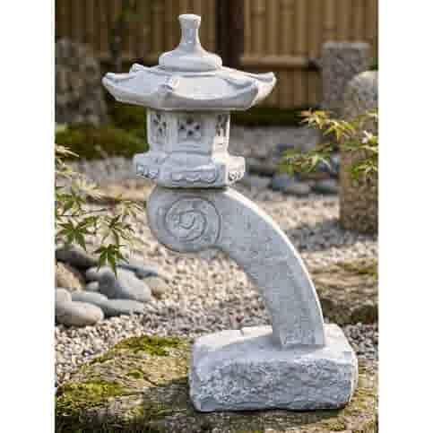 Klassieke Japanse lantaarn op sokkel 60 cm