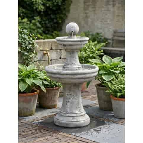 Klassieke dubbele fontein - 123 cm hoog