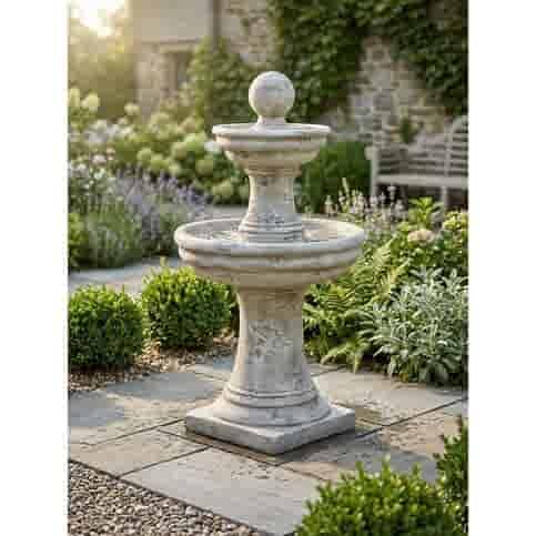 Klassieke dubbele fontein - 123 cm hoog