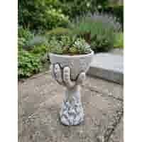 Betonnen bloempot in handvorm 37cm