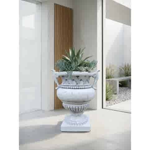 Klassieke bloempot met ornamenten - 53 cm hoog