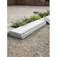 Grijs betonnen blok met decoratieve rand 96 cm