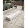 Wit betonnen blok met decoratieve rand 7 cm