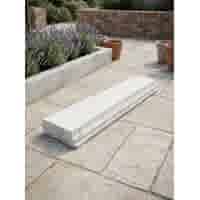 Wit betonnen blok met decoratieve rand 96x22x7 cm