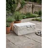 Decoratief betonblok met bloemmotief 48x67 cm