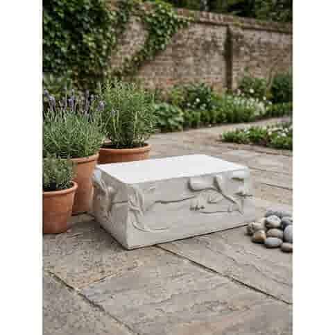 Decoratief betonblok met bloemmotief 48x67 cm