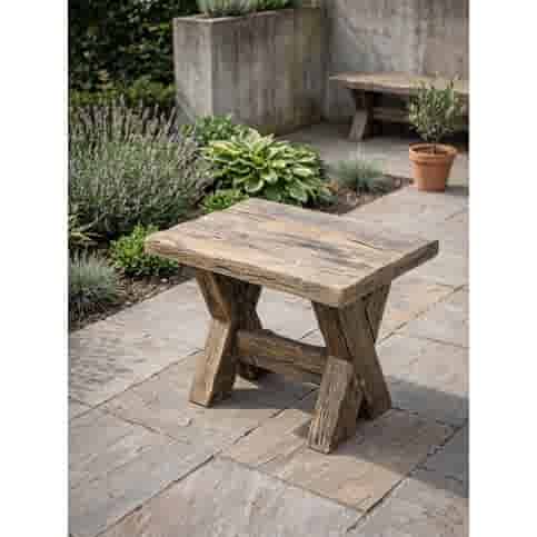 Stonewood tafel 100 cm met houtlook