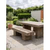Stonewood blokbank 150 cm met houtlook