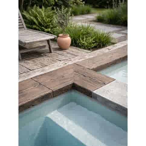 Zwembadrand Stonewood buitenhoek